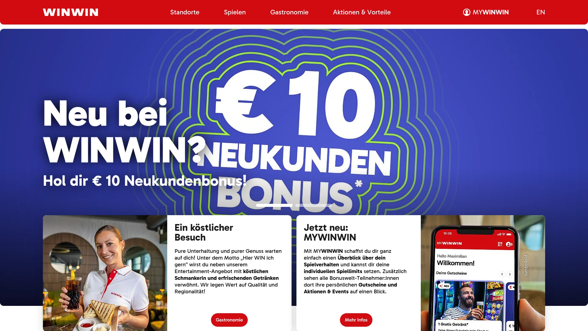 WinWinWin Casino desktop view